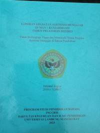 Image of Laporan Kegiatan Asisten Mengajar Di MAN 1 Banjarmasin Tahun Pelajaran 2022/2023