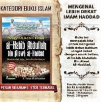 Image of Mengenal Lebih Dekat al-Habib Abdullah bin Alawi al-Haddad (Kisah hidup, tutur kata dan tarekatnya).