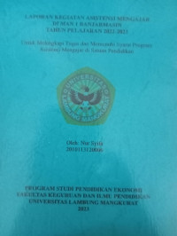 Image of Laporan Kegiatan Asisten Mengajar Di MAN 1 Banjarmasin Tahun Pelajaran 2022/2023